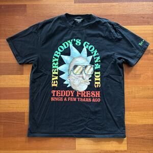 Teddy Fresh Rick And Morty “Everybody's Gonna Die” T-SHIRT Black Size XL
